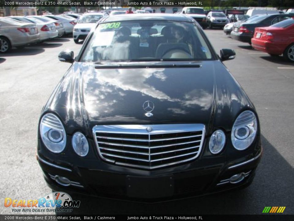 2008 Mercedes-Benz E 350 4Matic Sedan Black / Cashmere Photo #3