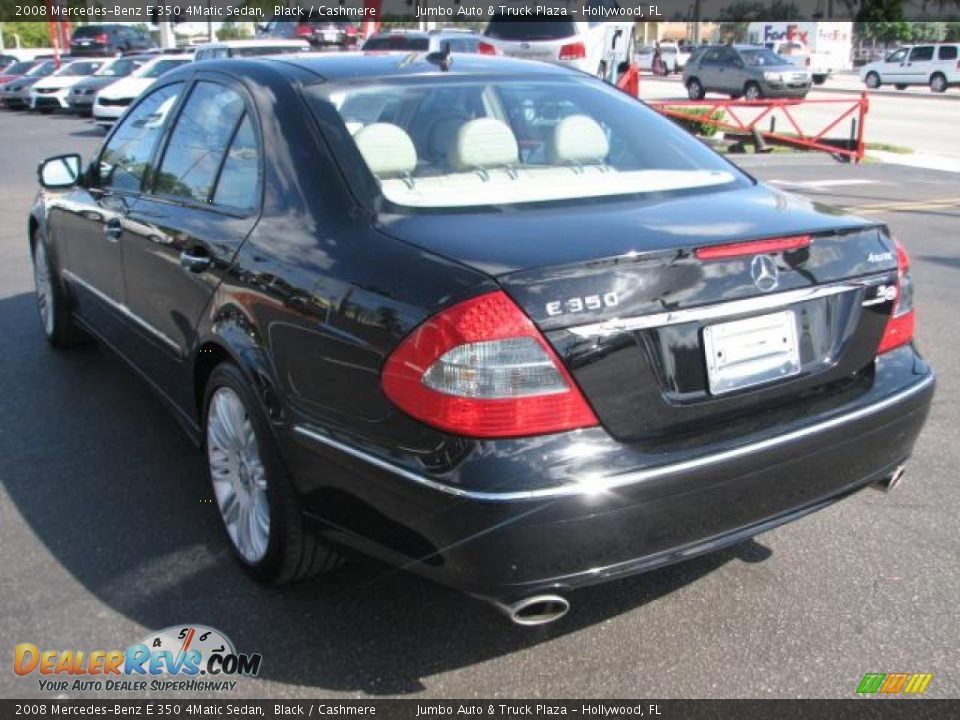 2008 Mercedes-Benz E 350 4Matic Sedan Black / Cashmere Photo #7
