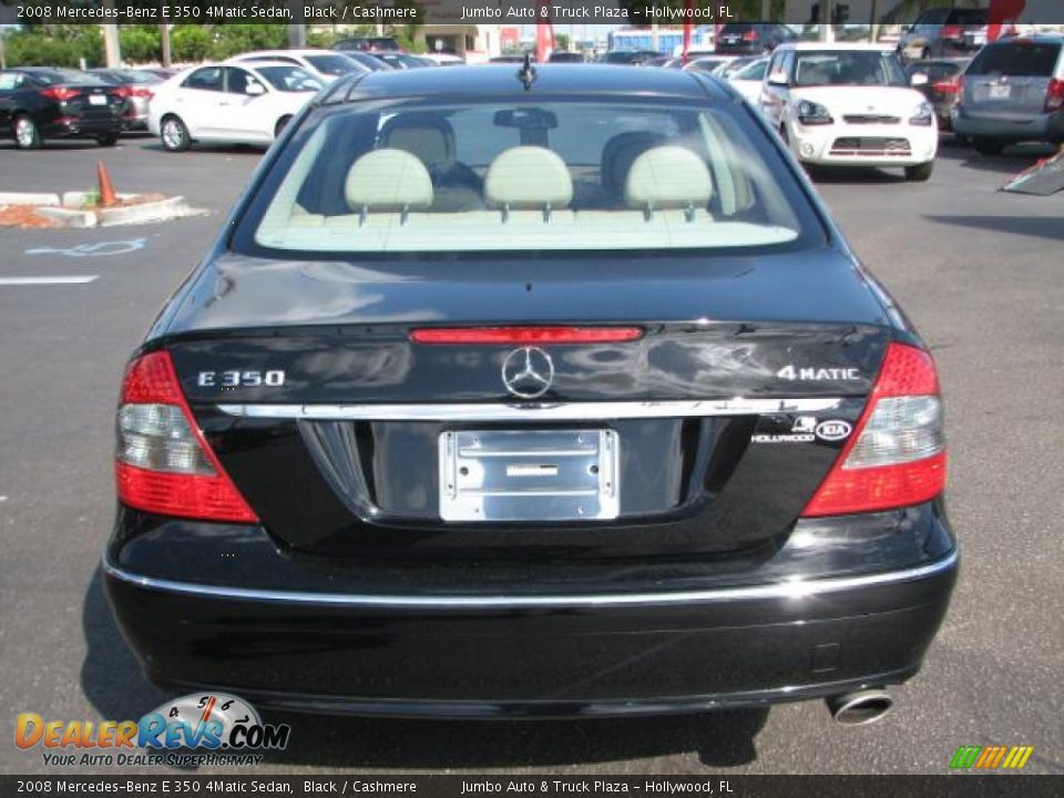 2008 Mercedes-Benz E 350 4Matic Sedan Black / Cashmere Photo #8