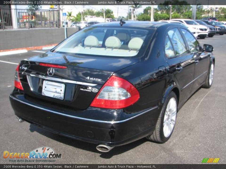 2008 Mercedes-Benz E 350 4Matic Sedan Black / Cashmere Photo #9