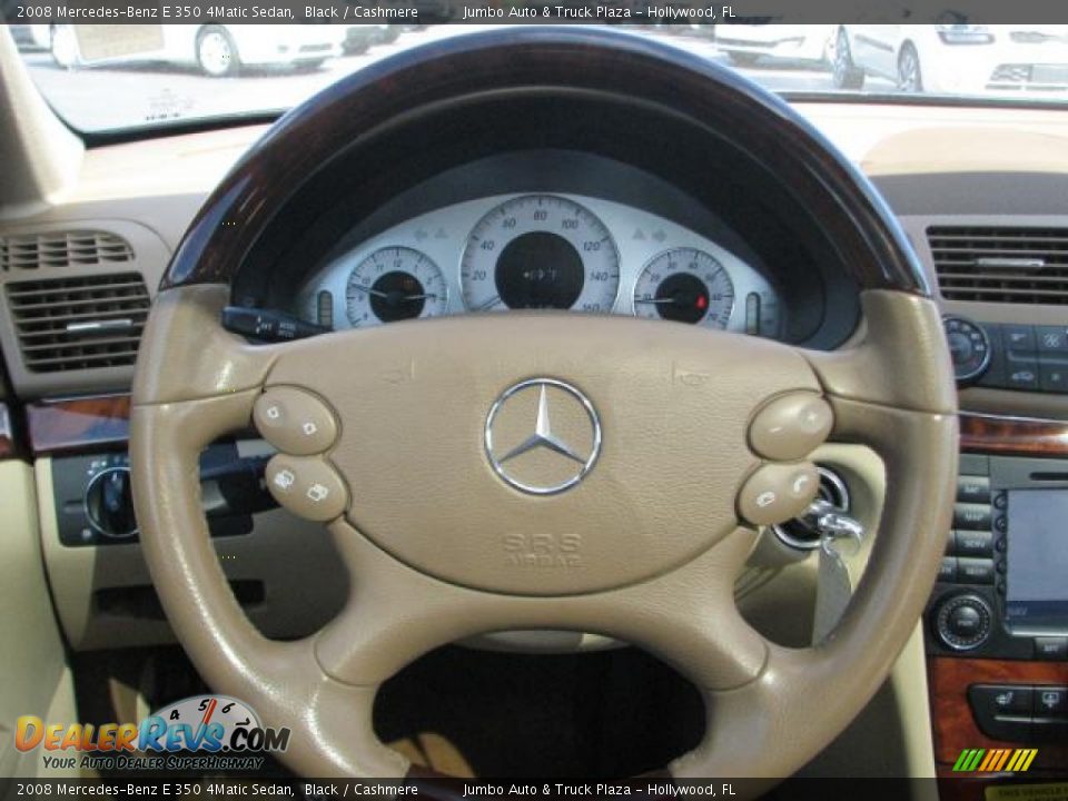 2008 Mercedes-Benz E 350 4Matic Sedan Black / Cashmere Photo #13