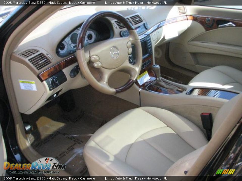 2008 Mercedes-Benz E 350 4Matic Sedan Black / Cashmere Photo #19