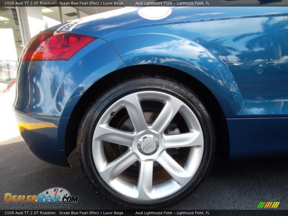 2008 Audi TT 2.0T Roadster Ocean Blue Pearl Effect / Luxor Beige Photo #4