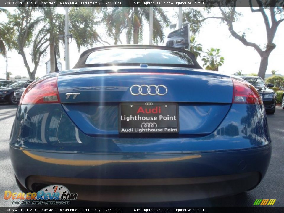 2008 Audi TT 2.0T Roadster Ocean Blue Pearl Effect / Luxor Beige Photo #7