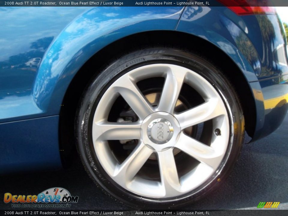 2008 Audi TT 2.0T Roadster Ocean Blue Pearl Effect / Luxor Beige Photo #10