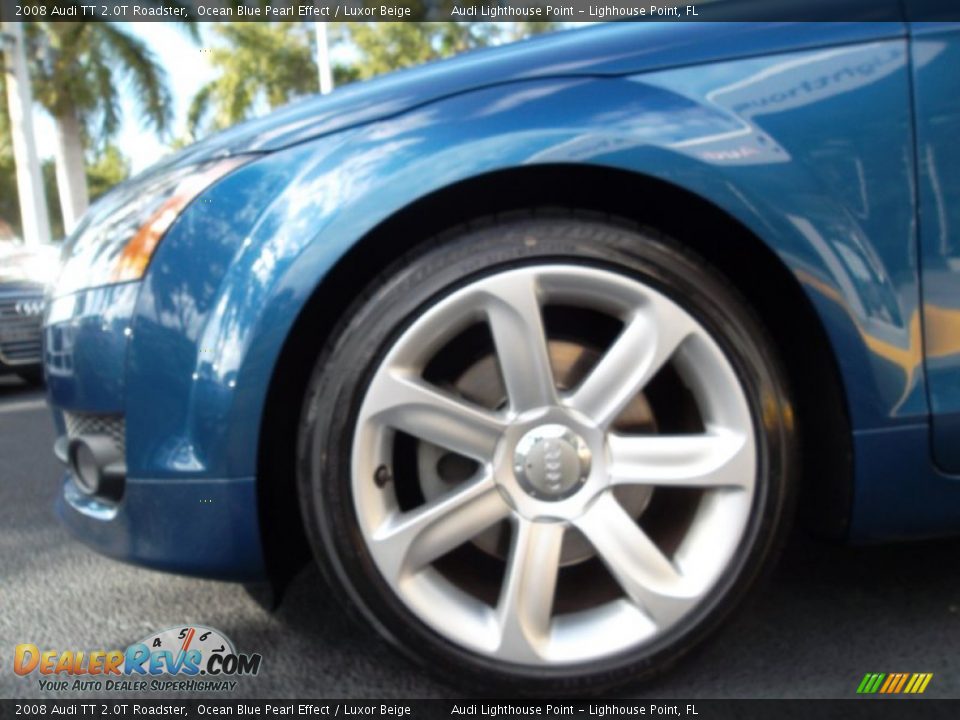 2008 Audi TT 2.0T Roadster Ocean Blue Pearl Effect / Luxor Beige Photo #11