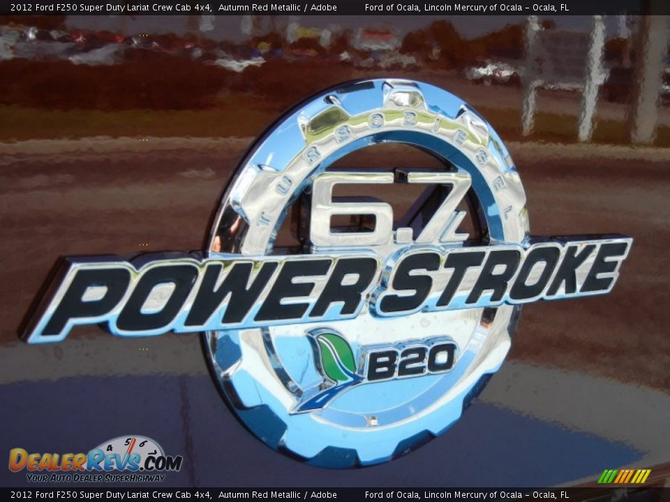 2012 Ford F250 Super Duty Lariat Crew Cab 4x4 Autumn Red Metallic / Adobe Photo #5