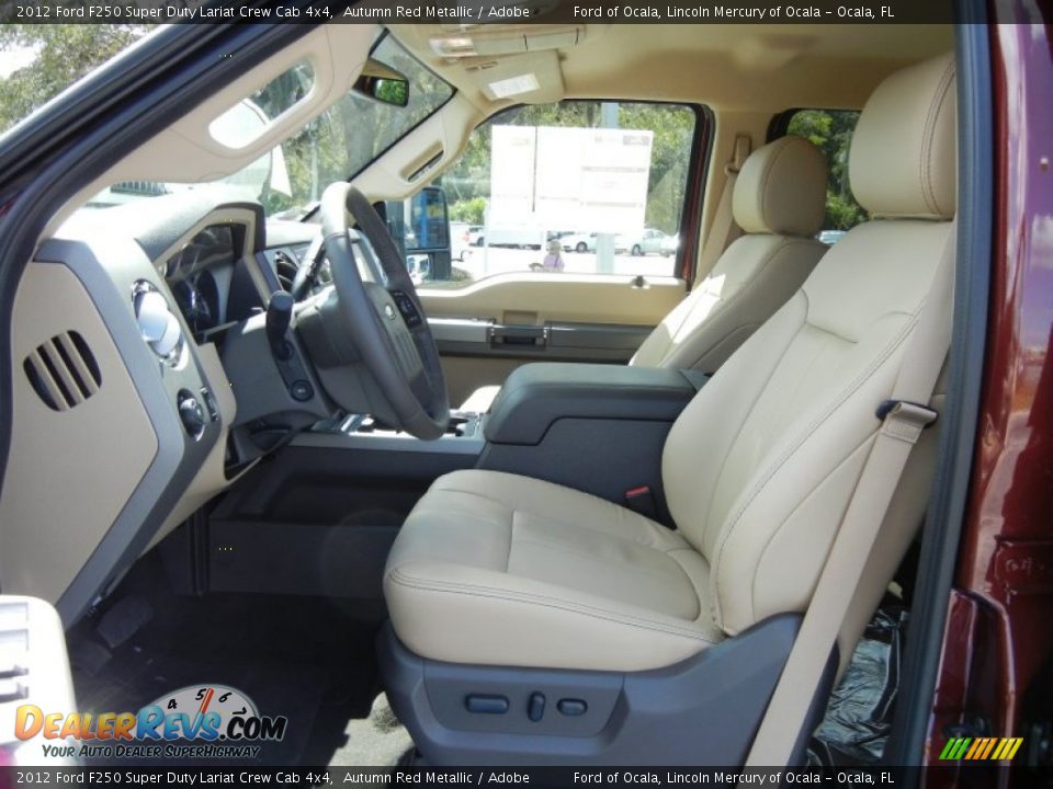 Adobe Interior - 2012 Ford F250 Super Duty Lariat Crew Cab 4x4 Photo #6