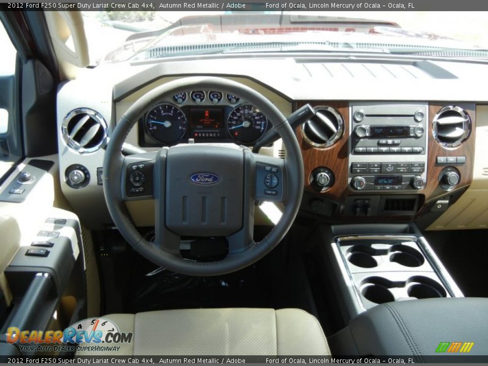 Dashboard of 2012 Ford F250 Super Duty Lariat Crew Cab 4x4 Photo #8