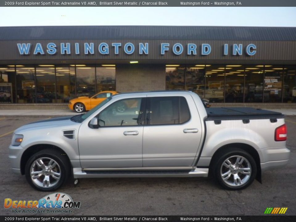 2009 Ford Explorer Sport Trac Adrenaline V8 AWD Brilliant Silver Metallic / Charcoal Black Photo #1