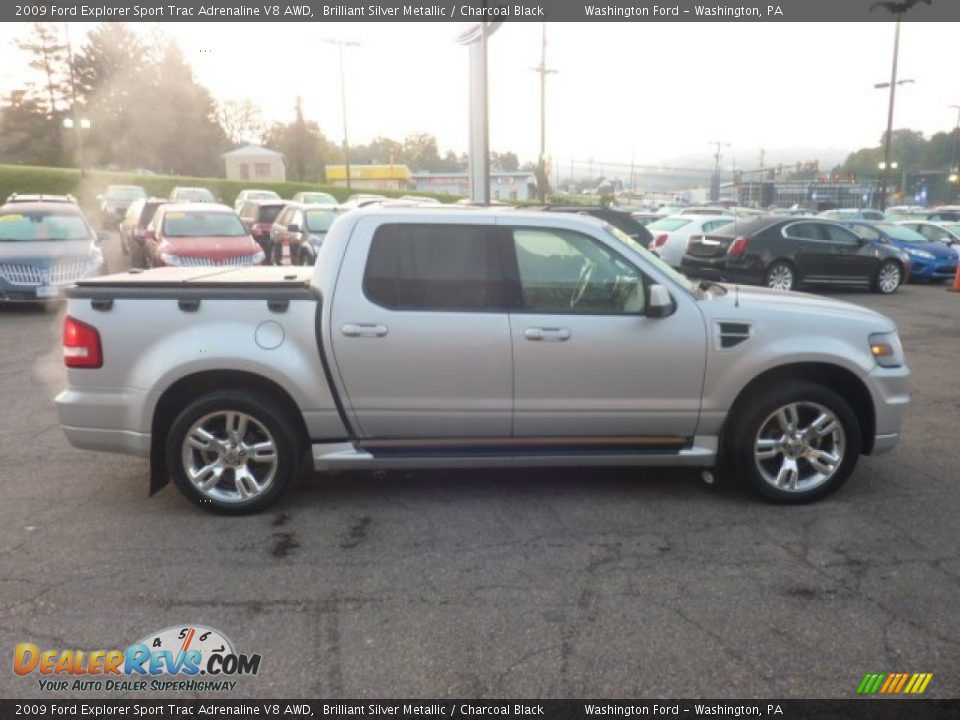 Brilliant Silver Metallic 2009 Ford Explorer Sport Trac Adrenaline V8 AWD Photo #5