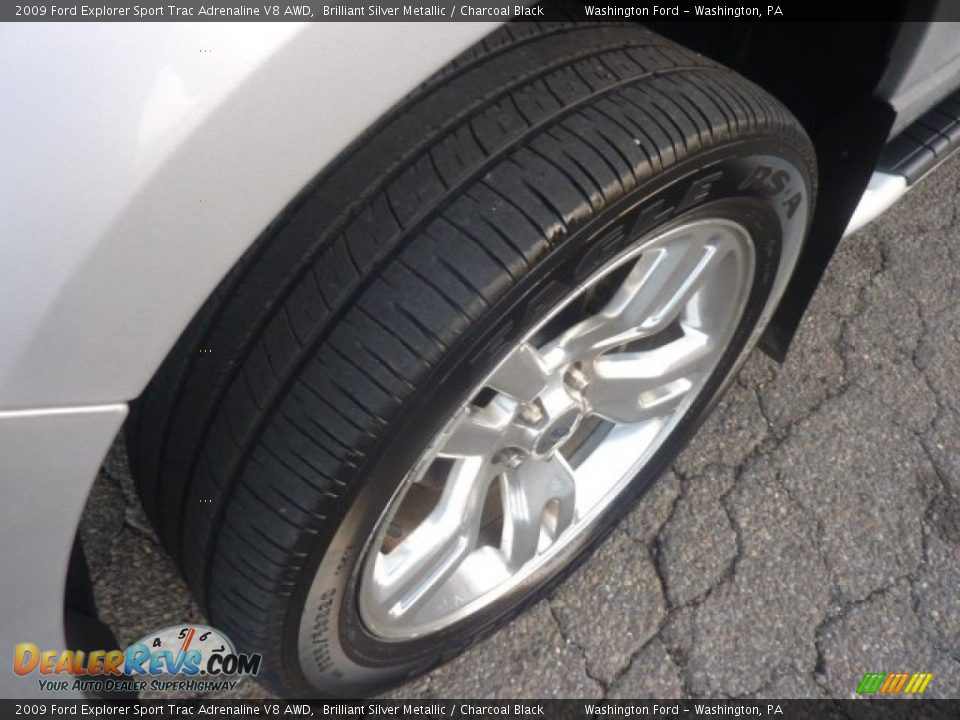 2009 Ford Explorer Sport Trac Adrenaline V8 AWD Brilliant Silver Metallic / Charcoal Black Photo #9