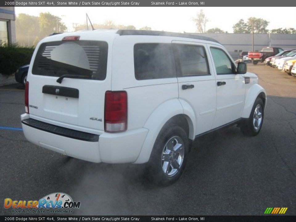 2008 Dodge Nitro SXT 4x4 Stone White / Dark Slate Gray/Light Slate Gray Photo #6