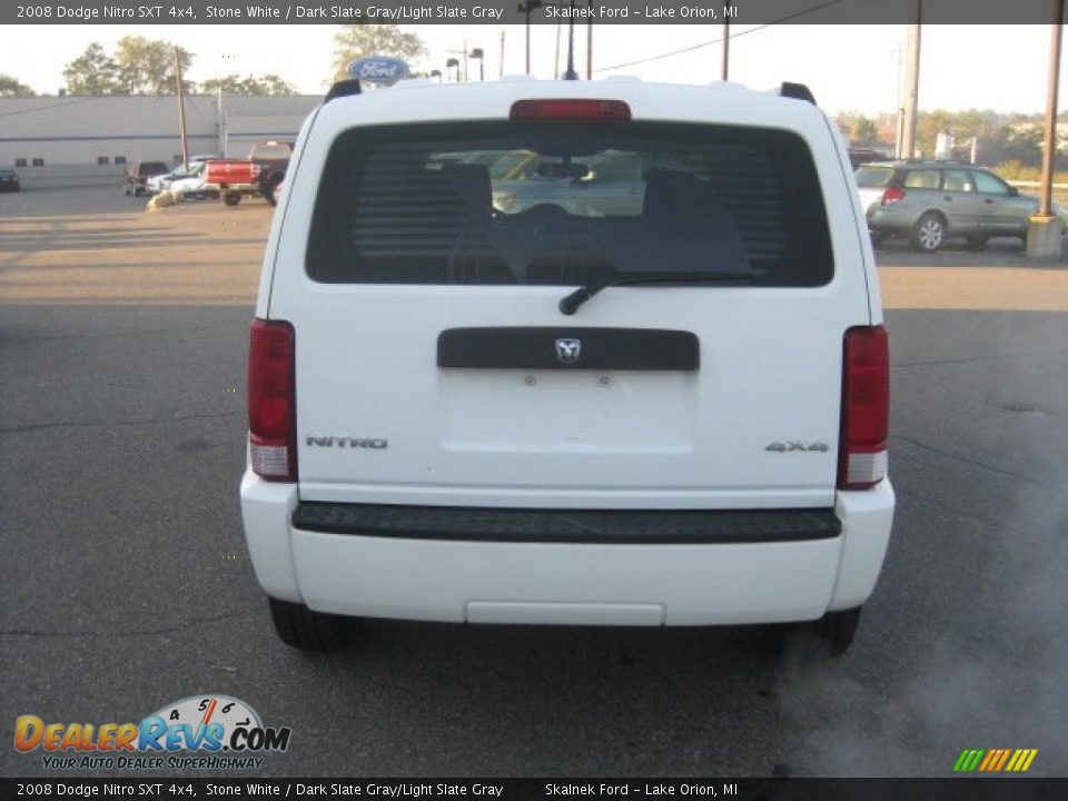 2008 Dodge Nitro SXT 4x4 Stone White / Dark Slate Gray/Light Slate Gray Photo #7