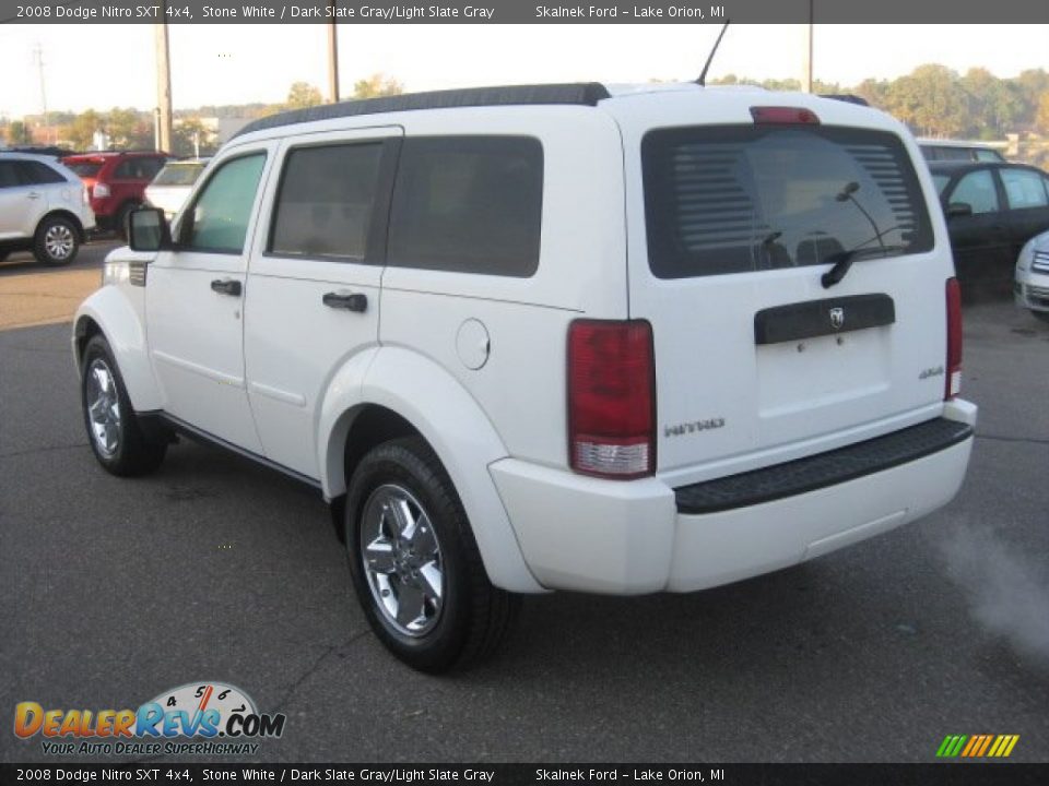 2008 Dodge Nitro SXT 4x4 Stone White / Dark Slate Gray/Light Slate Gray Photo #8