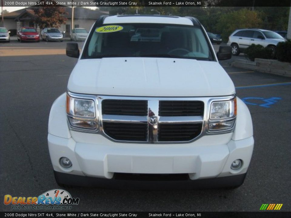2008 Dodge Nitro SXT 4x4 Stone White / Dark Slate Gray/Light Slate Gray Photo #11