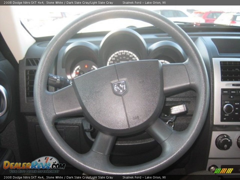 2008 Dodge Nitro SXT 4x4 Stone White / Dark Slate Gray/Light Slate Gray Photo #25