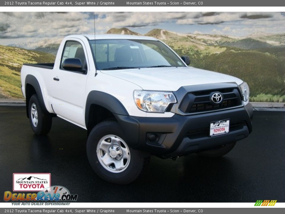 2012 Toyota Tacoma Regular Cab 4x4 Super White Graphite Photo 1