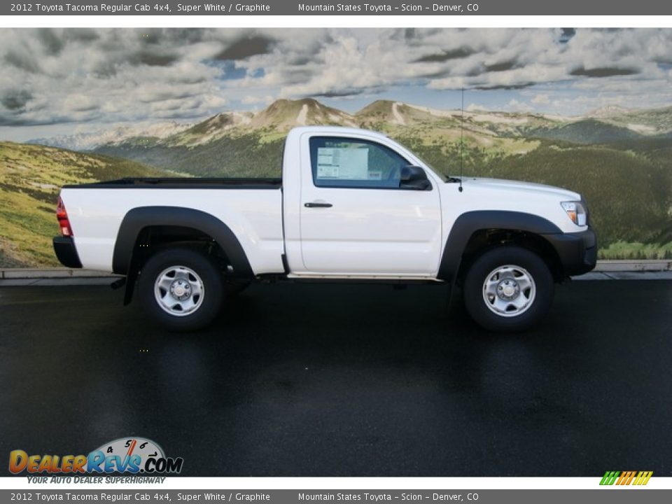 2012 Toyota Tacoma Regular Cab 4x4 Super White / Graphite Photo #2