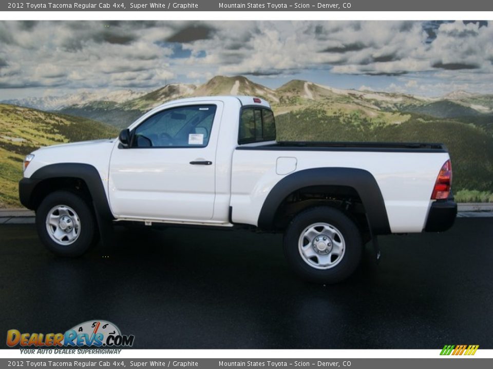 2012 Toyota Tacoma Regular Cab 4x4 Super White / Graphite Photo #3