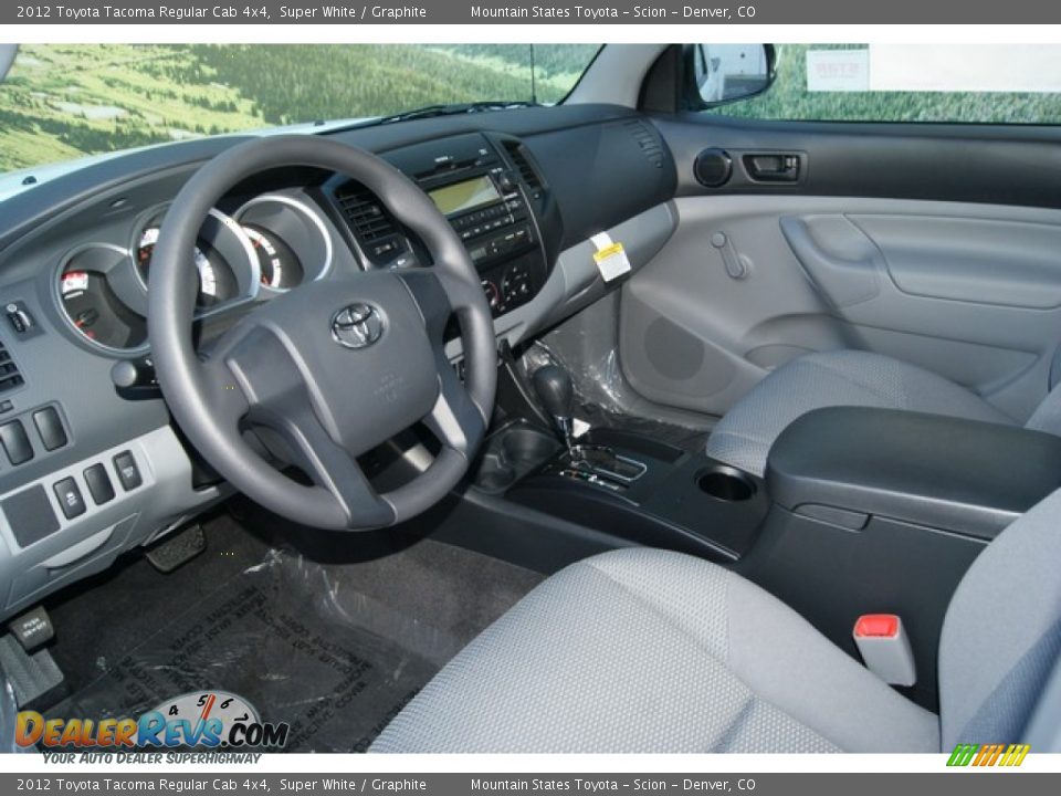 2012 Toyota Tacoma Regular Cab 4x4 Super White / Graphite Photo #4