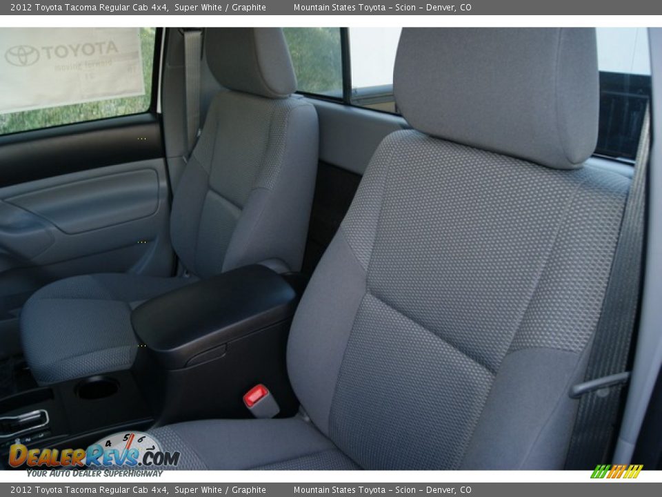 2012 Toyota Tacoma Regular Cab 4x4 Super White / Graphite Photo #6