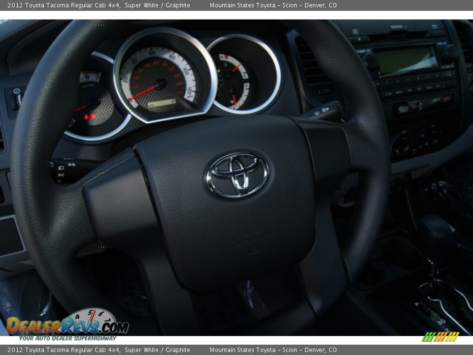 2012 Toyota Tacoma Regular Cab 4x4 Super White / Graphite Photo #8