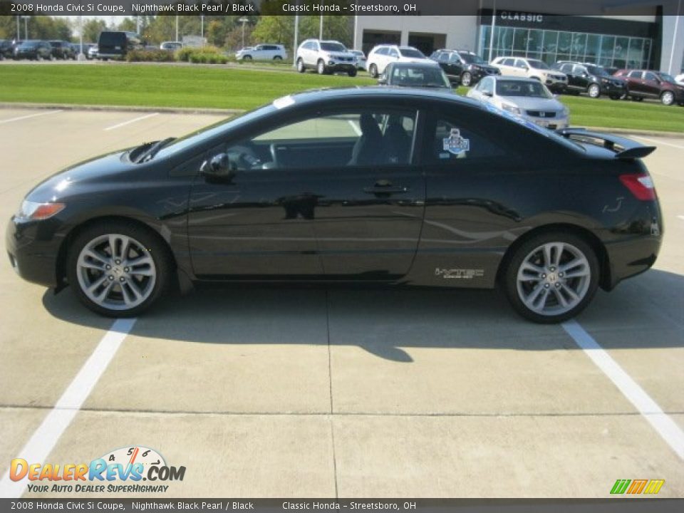 2008 Honda civic si sedan black #1