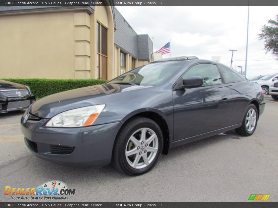 2003 Honda Accord EX V6 Coupe Graphite Pearl / Black Photo #7