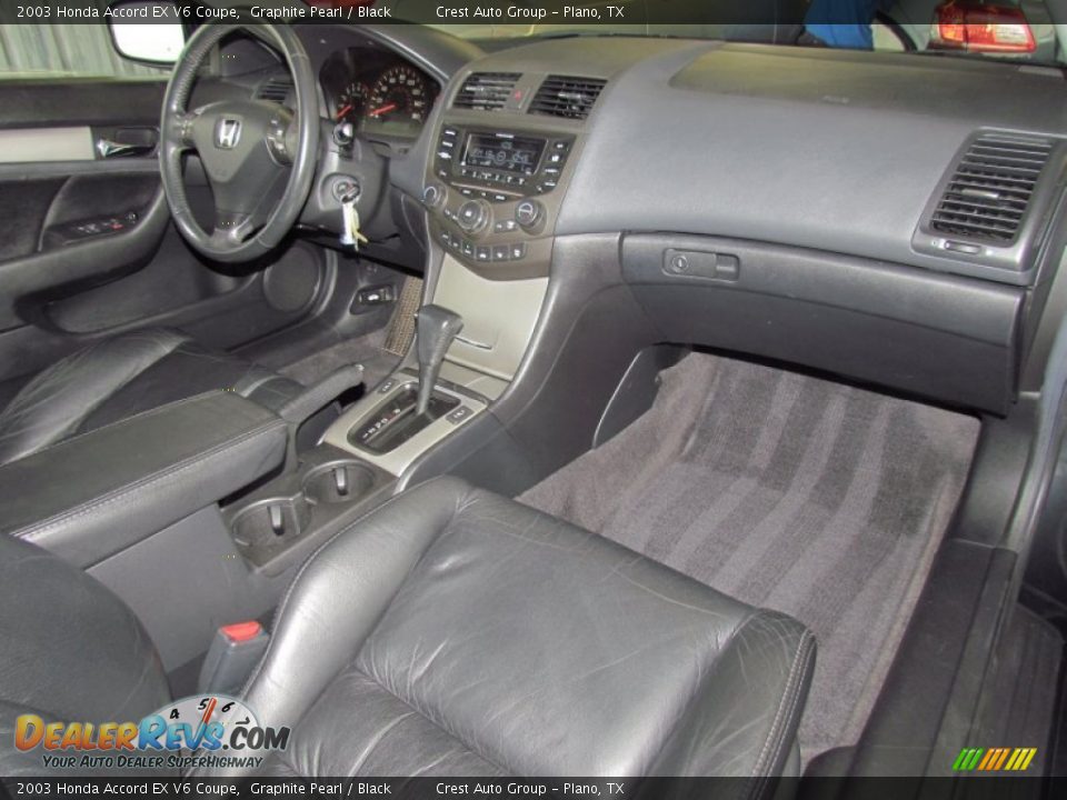 2003 Honda Accord EX V6 Coupe Graphite Pearl / Black Photo #15