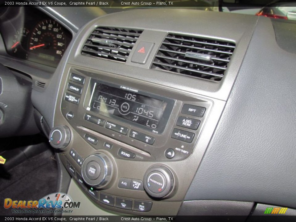 2003 Honda Accord EX V6 Coupe Graphite Pearl / Black Photo #16