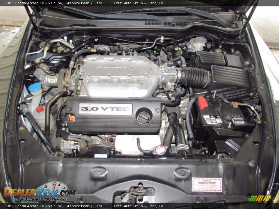 2003 Honda Accord EX V6 Coupe Graphite Pearl / Black Photo #19