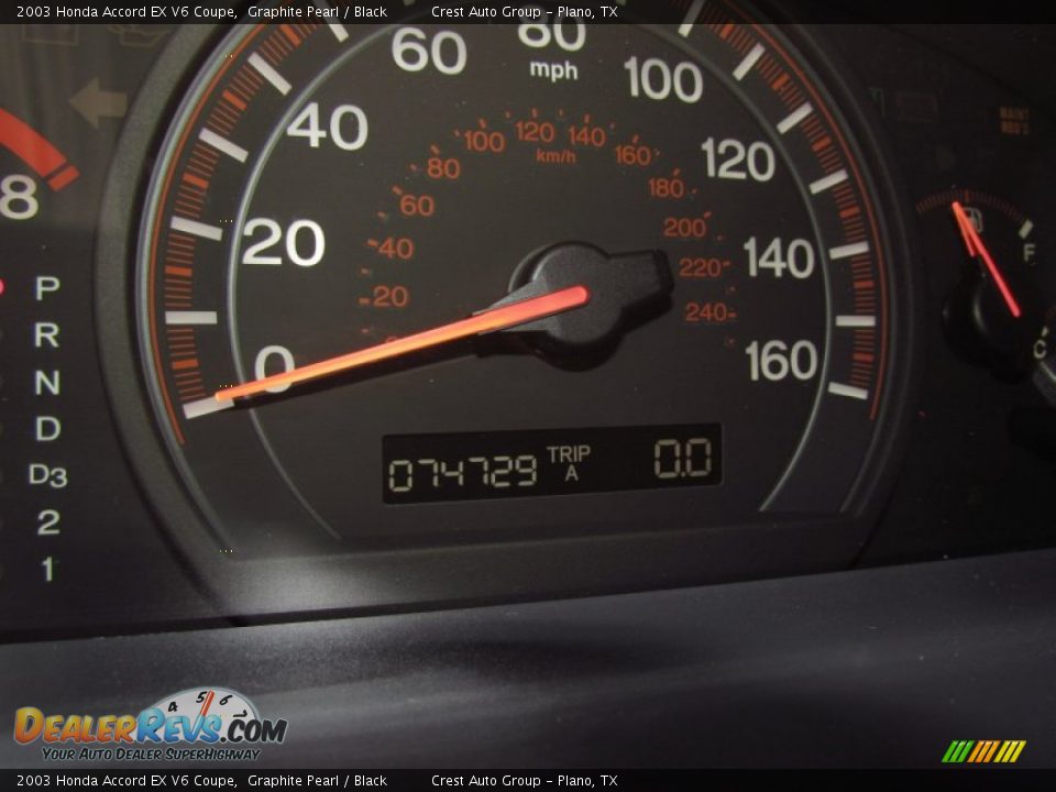 2003 Honda Accord EX V6 Coupe Graphite Pearl / Black Photo #22