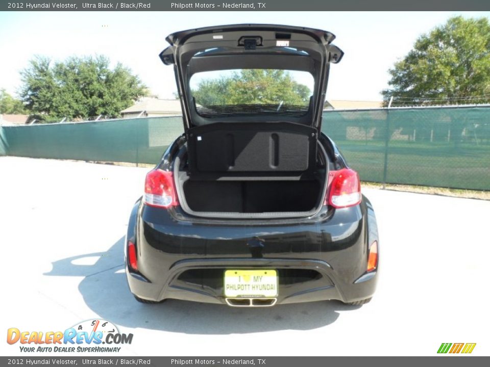 2012 Hyundai Veloster Ultra Black / Black/Red Photo #18