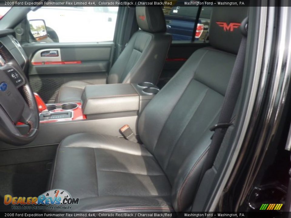 Charcoal Black/Red Interior - 2008 Ford Expedition Funkmaster Flex Limited 4x4 Photo #10