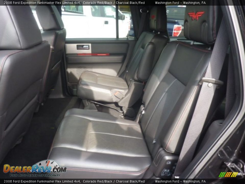 Charcoal Black/Red Interior - 2008 Ford Expedition Funkmaster Flex Limited 4x4 Photo #11