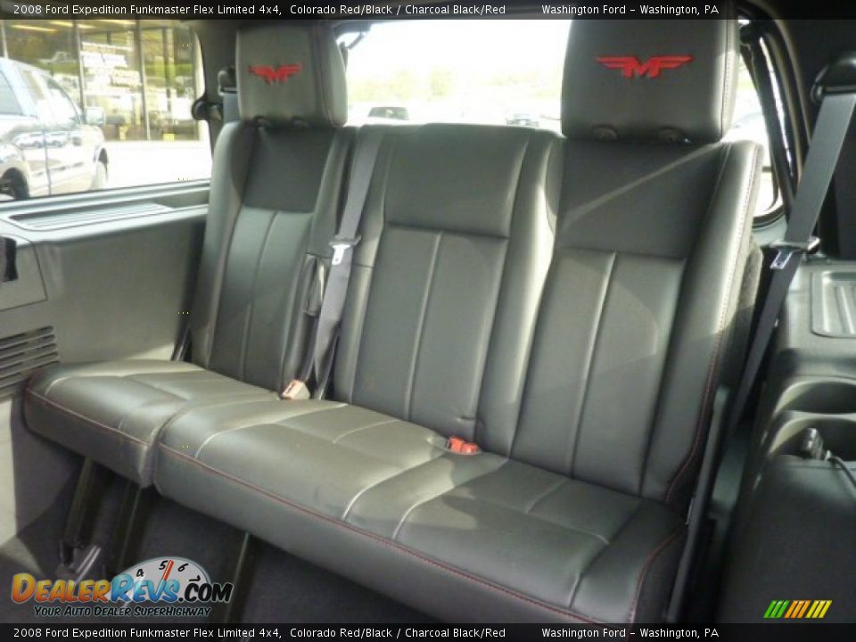 Charcoal Black/Red Interior - 2008 Ford Expedition Funkmaster Flex Limited 4x4 Photo #12