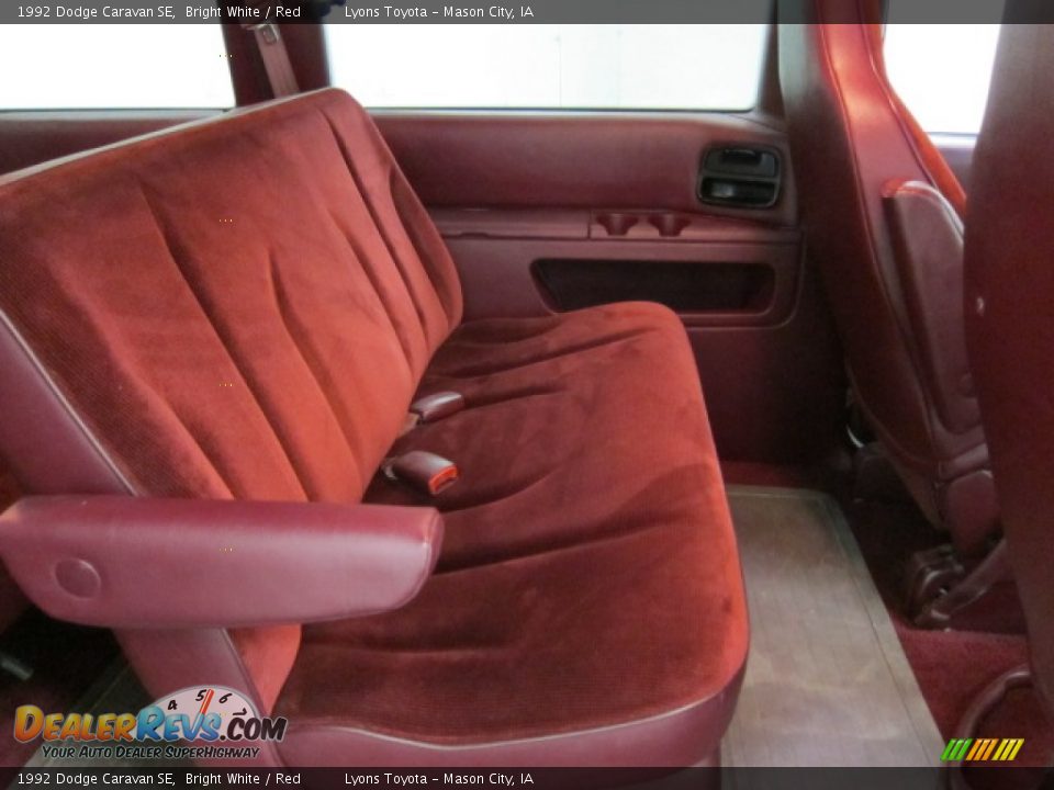 Red Interior - 1992 Dodge Caravan SE Photo #2