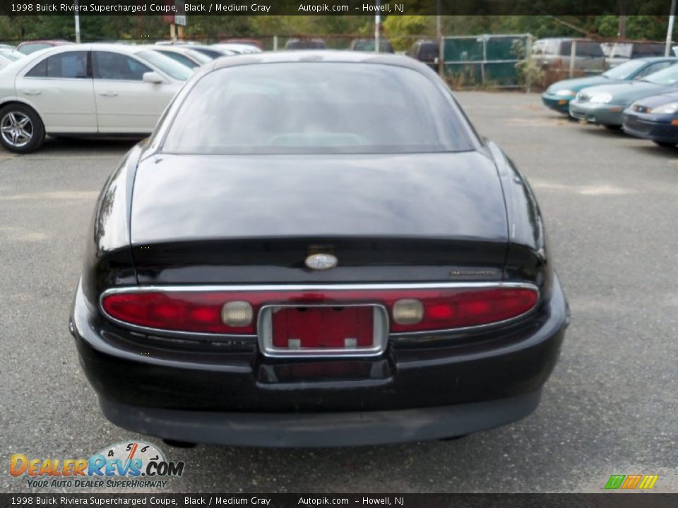 1998 Buick Riviera Supercharged Coupe Black / Medium Gray Photo #4