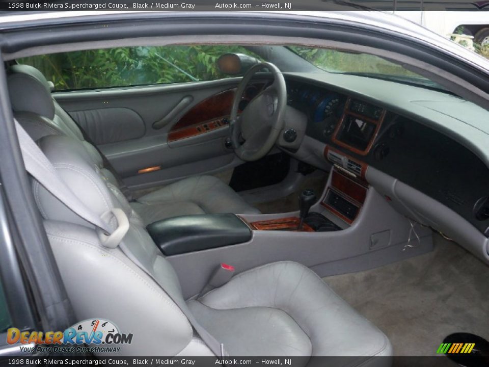 1998 Buick Riviera Supercharged Coupe Black / Medium Gray Photo #11