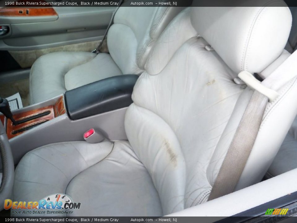 1998 Buick Riviera Supercharged Coupe Black / Medium Gray Photo #12