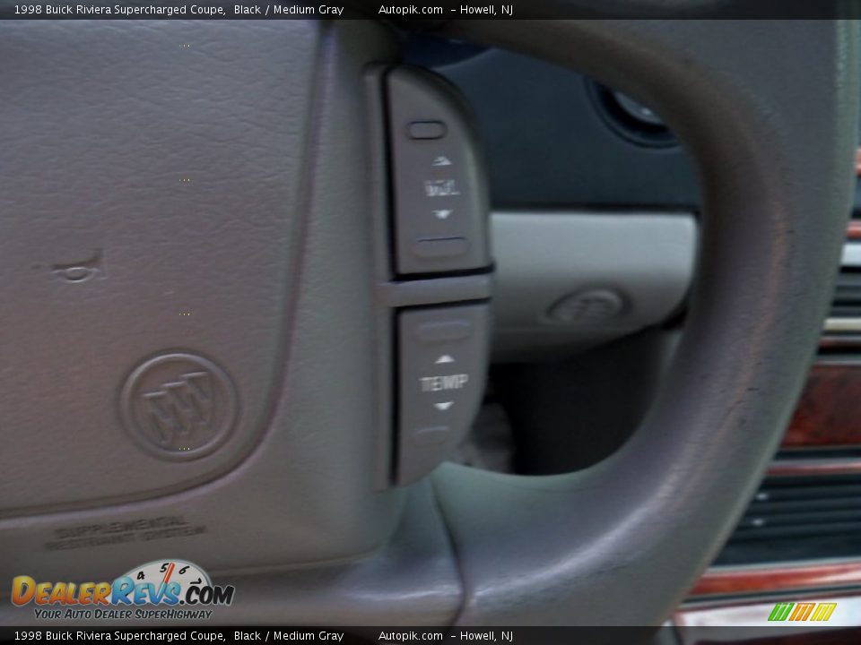1998 Buick Riviera Supercharged Coupe Black / Medium Gray Photo #21