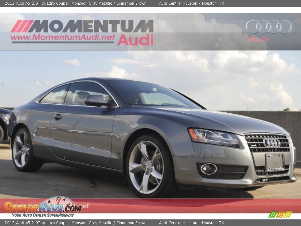 2012 Audi A5 2.0T quattro Coupe Monsoon Gray Metallic / Cinnamon Brown Photo #1