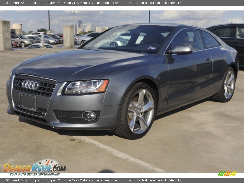 2012 Audi A5 2.0T quattro Coupe Monsoon Gray Metallic / Cinnamon Brown Photo #4