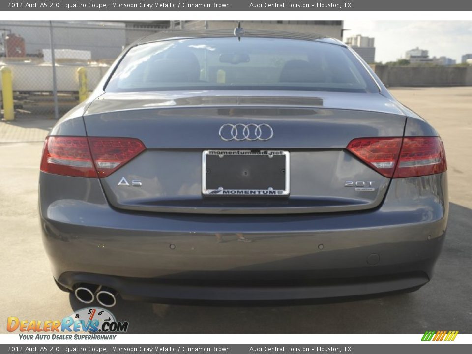 2012 Audi A5 2.0T quattro Coupe Monsoon Gray Metallic / Cinnamon Brown Photo #7