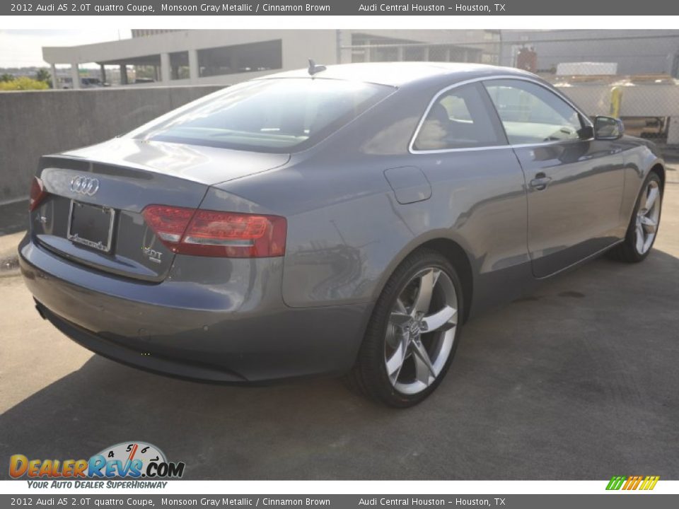 2012 Audi A5 2.0T quattro Coupe Monsoon Gray Metallic / Cinnamon Brown Photo #9