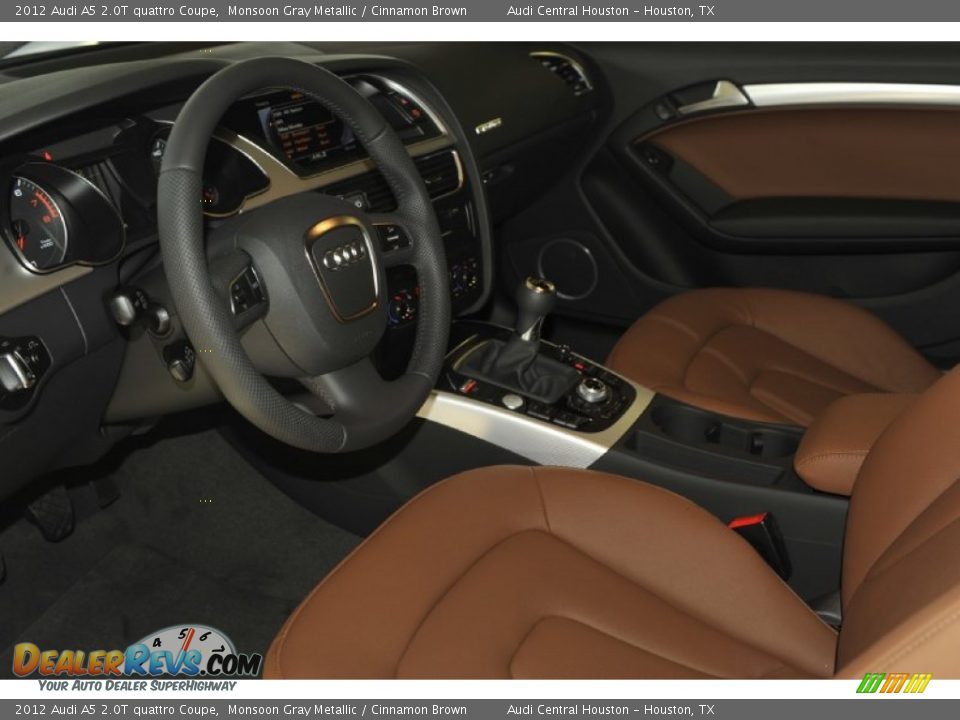 2012 Audi A5 2.0T quattro Coupe Monsoon Gray Metallic / Cinnamon Brown Photo #15