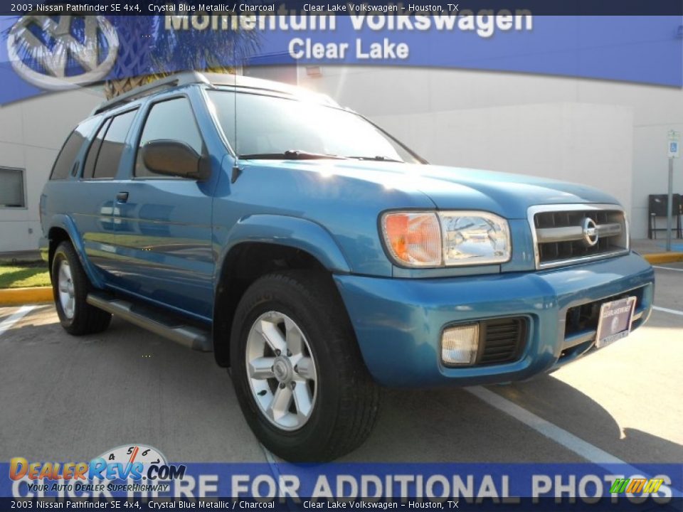 2003 Nissan Pathfinder SE 4x4 Crystal Blue Metallic / Charcoal Photo #1