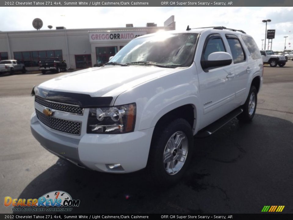 2012 Chevrolet Tahoe Z71 4x4 Summit White / Light Cashmere/Dark Cashmere Photo #1