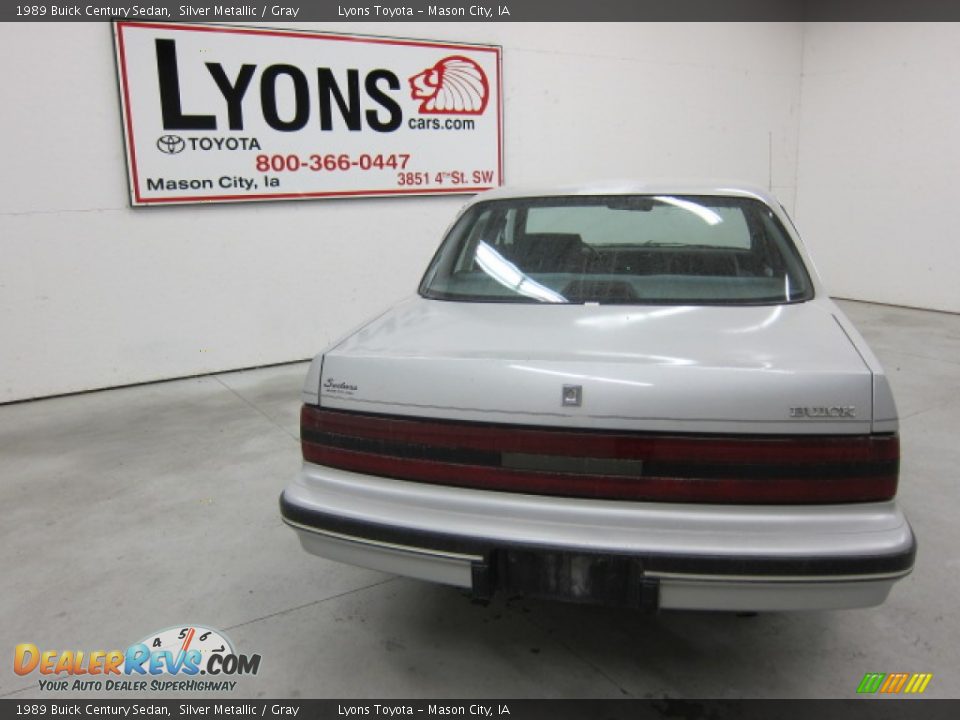 1989 Buick Century Sedan Silver Metallic / Gray Photo #6